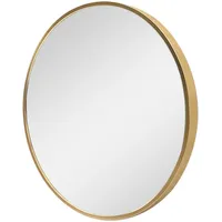 [en.casa] Wandspiegel, Gold, Glas, Rund, 60x2.8x60 cm, Spiegel, Wandspiegel