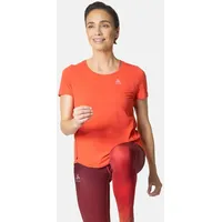 Odlo Damen Kurzarm Laufshirt Zeroweight Chill-Tec Cayenne S