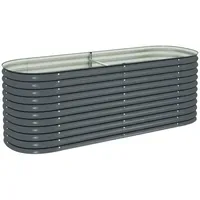 VidaXL Garten-Hochbeet verzinkter Stahl 240 x 80 x 81
