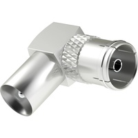 Hama Antennen-Adapter, Koax-Stecker - Koax-Kupplung, 90°