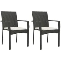 VidaXL Gartenstuhl 57,5 x 94 x 88 cm schwarz