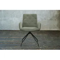 KAWOLA Stuhl CHARME Drehstuhl Esszimmersessel Cord olivgrün