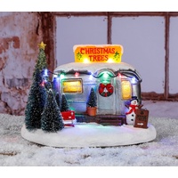 Spetebo LED Weihnachtsstadt Szene Baumverkauf - 25 cm