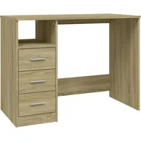 VidaXL Schreibtisch mit Schubladen Sonoma-Eiche 102x50x76 cm