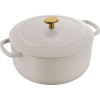 BALLARINI Bellamonte Cocotte, 22 cm, Elfenbeinweiß rund, Gusseisen