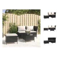 VidaXL 3-tlg. Loungeset schwarz