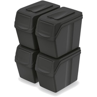 KEDEN Sortibox aus 100% recyceltem Kunststoff, schwarz,