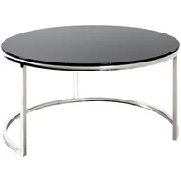 Haku-Möbel HAKU Möbel Couchtisch Edelstahl, schwarz, Edelstahl, Sicherheitsglas 8