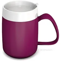 Ornamin Becher mit Trink-Trick mit unauffälligem Trinkdeckel, brombeer