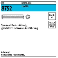 Industrial Quality Supplies ISO 8752 Spannstifte, geschlitzt, schwere Ausführung
