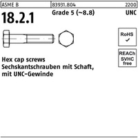 Industrial Quality Supplies ASME B 18.2.1 Sechskantschraube UNC 5/8x2