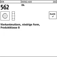 Hörger & Geßler Vierkantmutter DIN 562 niedrige FormM3 Automatenstahl