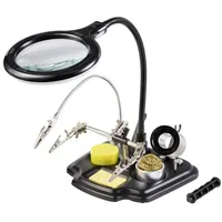TOOLCRAFT TO-7580322 LED-Lupenleuchte mit 3. Hand Vergrößerungsfaktor=1.75 x, 4