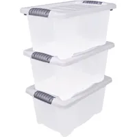 Spetebo Kunststoff Stapelbox mit Deckel 30 x 20 cm