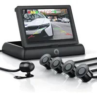 Aplic Rückfahrkamera, Einparkhilfe mit 4x Parksensoren, Kamera & 4,3"