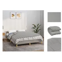 VidaXL Gewichtsdecke Grau 152x203 cm 11 kg Stoff