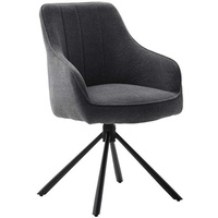 MCA Furniture MCA Kasama Polsterstuhl mit Armlehne drehbar Metall/Stoffbezug