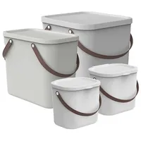 Rotho Albula 4er-Set Aufbewahrungsbox 1x40l +1x25l + 2x6l mit