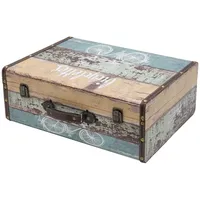 HMF VKO106 Vintage Koffer aus Holz, 44 x 32