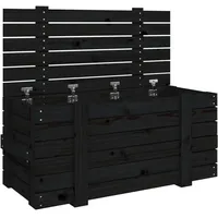 VidaXL Truhenbank Schwarz 91 x 40,5 x 42 cm