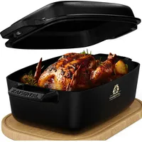 Kaisertal 5in1 Gusseisen Bräter mit Deckel backofengeeignet Schmortopf, Induktionsfähig