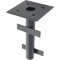 MCW Bodenhülse Metall Schwarz 19 x 19 cm