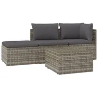 VidaXL Garten-Lounge-Set 4-tlg. grau