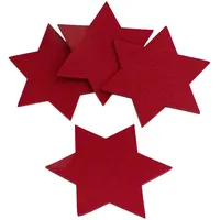 Oblique Unique Oblique-Unique® Filzuntersetzer Sterne 4er Pack Glasuntersetzer Weinrot