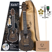 Ortega K2SS-OKC Keiki Superscale Ukulele Pack Orange Kaleidoscope