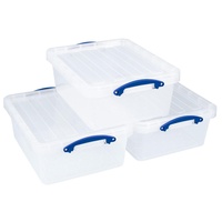 Really Useful Box Aufbewahrungsboxen 3x 23,5 l transparent