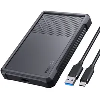 Inateck USB 3.2 Gen 2 Festplattengehäuse mit Silikon-Hülle für