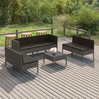 VidaXL Garten-Lounge-Set 8-tlg. grau