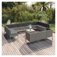 VidaXL Garten-Lounge-Set 14-tlg. grau