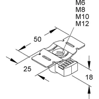 Niedax Gleitmutter GMZF M10-22 F