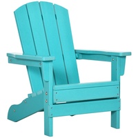 Outsunny Adirondack-Stuhl Kinder, Gartenstuhl mit Lamellendesign, Outdoor, HDPE,