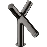Hansgrohe Axor Starck 2-Griff Waschtischarmatur 80 mit Zugstangen-Ablaufgarnitur, 10030330