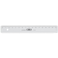 M+R Lineal 16cm glasklar