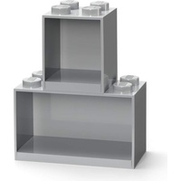 Room Copenhagen LEGO Brick Shelf 2-teilig grau - Grau