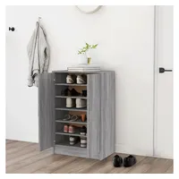 VidaXL Schuhschrank Grau Sonoma 60x35x92 cm Holzwerkstoff