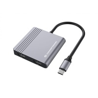 Conceptronic Adapter USB-C->2xHDMI USB-C PD 1xUSB3.0 0.25 gr -
