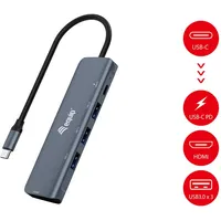 Equip 133487 USB-C 5-in-1 Multifunktionsadapter, HDMI, USB 3.2 Gen1,