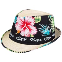 Boland 52226 - Hut Ibiza mit Blumen, Blütenmotiv, Beachparty,