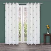 Decolife Gardine »Toja« Ösen 1 Stk. tlg. Ösenschal weiß