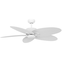 BEACON Deckenventilator Fijian II, Weiß 132 cm Wohnzimmer Ventilator,
