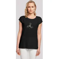 F4NT4STIC Extended Shoulder T-Shirt Geometrics in schwarz | Gr.: