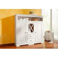 Home Affaire Highboard »Lisa«, Stauraumschrank aus massivem Kiefernholz, mit