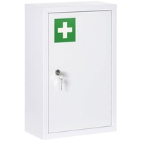 Kleankin Medizinschrank, Apothekerschrank Abschließbarer Arzneischrank mit Wand-Medizinbox,
