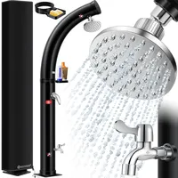 Kesser KESSER® Solar Gartendusche Solardusche Bogen Inkl. Metall-Duschablage Schutzhaube