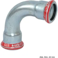 Geberit Mapress C-Stahl Bogen 90 Grad, Außendurchmesser 35mm