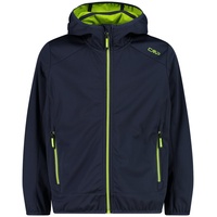 CMP KID Jacket FIX Hood B.BLUE-LIMEGREEN